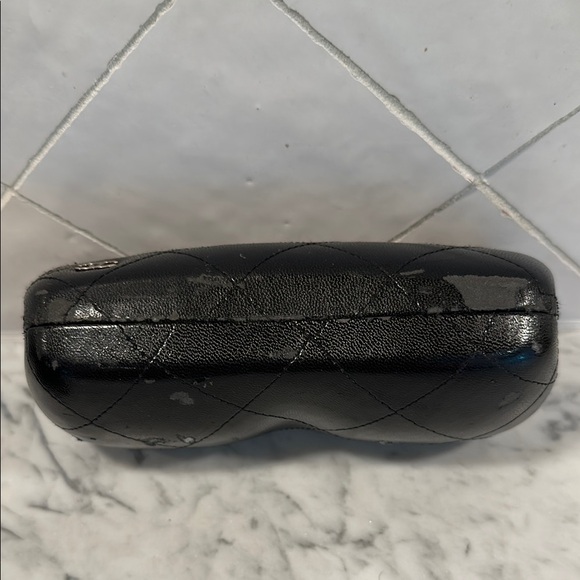 Chanel Silver Frame with Black Leather Arm Sunglasses - Picture 16 of 16